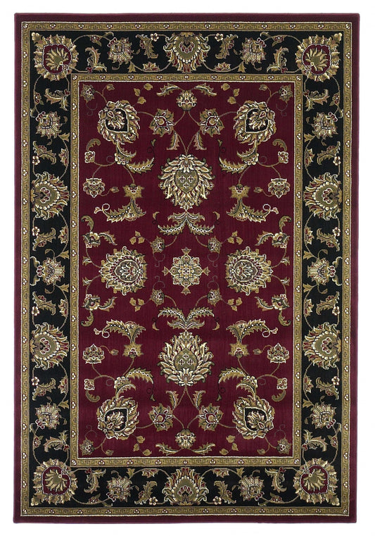 1' X 2' Red Or Black Medieval Inspired Area Rug