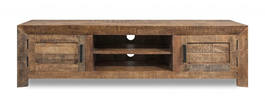 Solid Wood 2 Cabinet TV Stand And Media Console