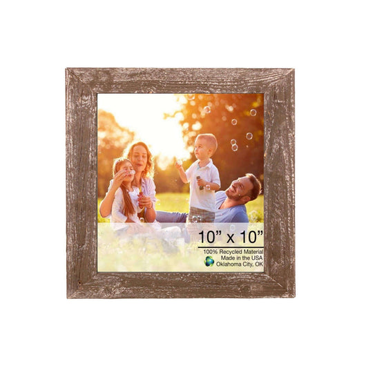 10 X 10  Rustic Farmhouse Brown Wood Frame