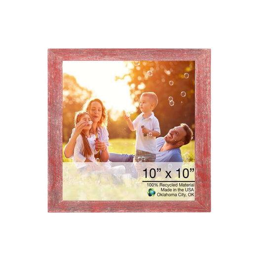 10 X 10  Rustic Farmhouse Red Wood Frame
