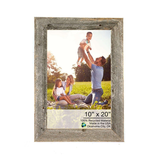 10 X 20 Rustic Farmhouse Dark Gray Wood Frame
