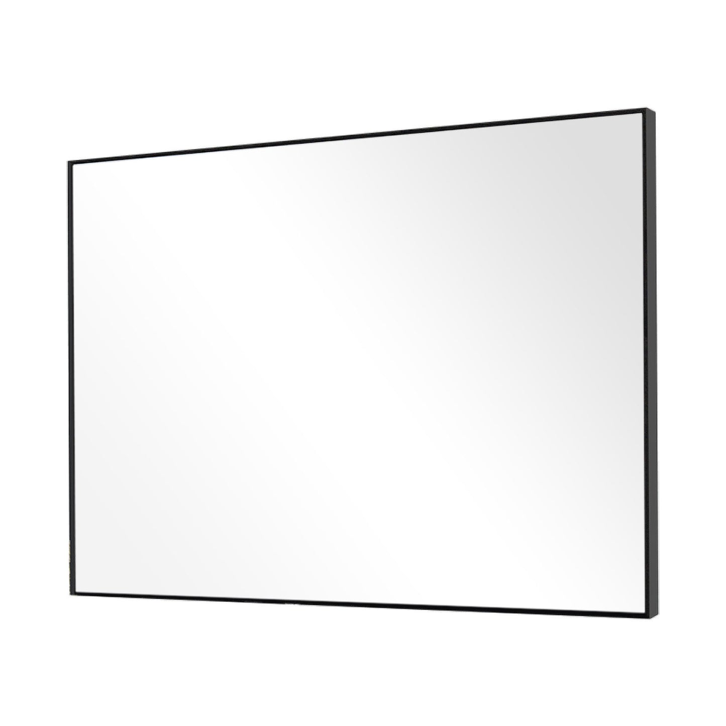 Black Wide Rectangular Mirror