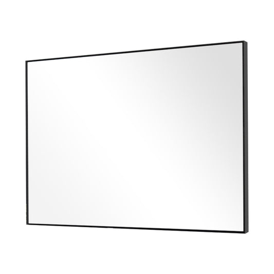 Black Wide Rectangular Mirror