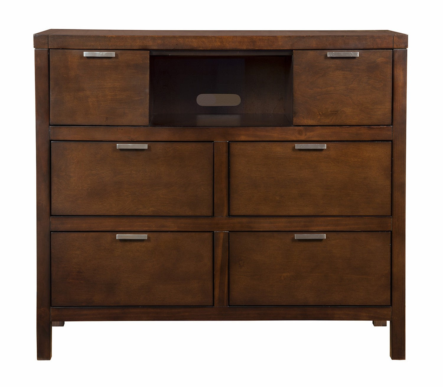 45" Brown Select Solids and Veneer Open shelving TV Stand