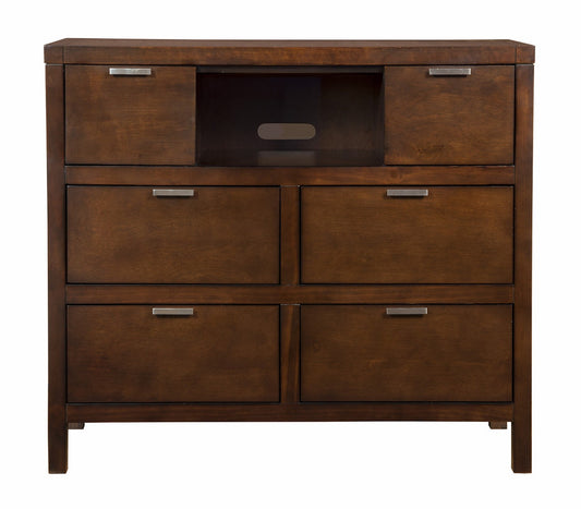 45" Brown Select Solids and Veneer Open shelving TV Stand