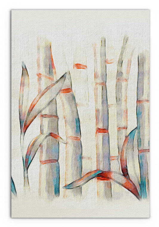Bamboo Forest Matte Canvas Wrapped Canvas Print Wall Art