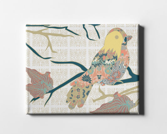 Singing Sparrow Matte Canvas Wrapped Canvas Print Wall Art