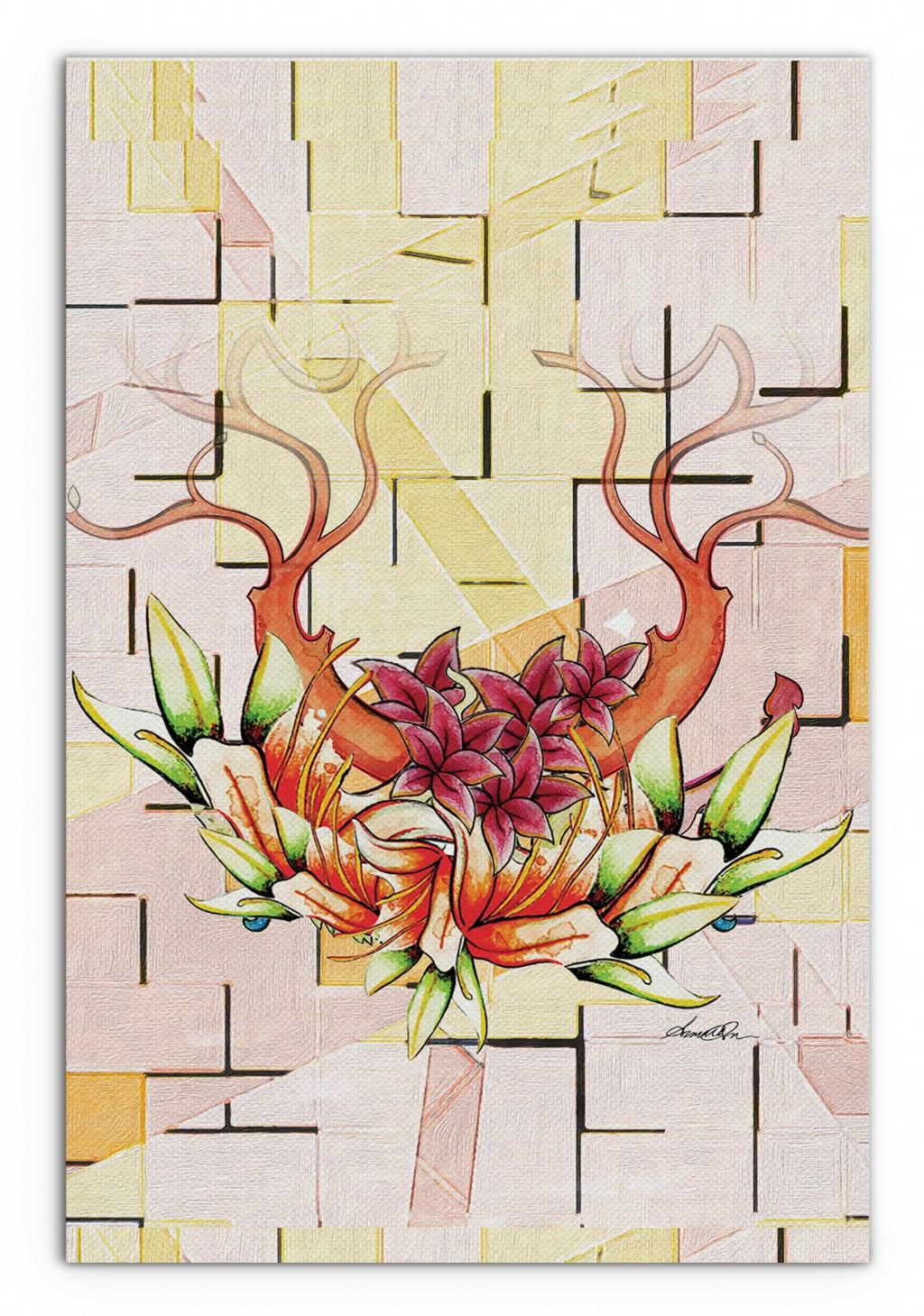 Buddha's Garden Matte Canvas Wrapped Canvas Print Wall Art
