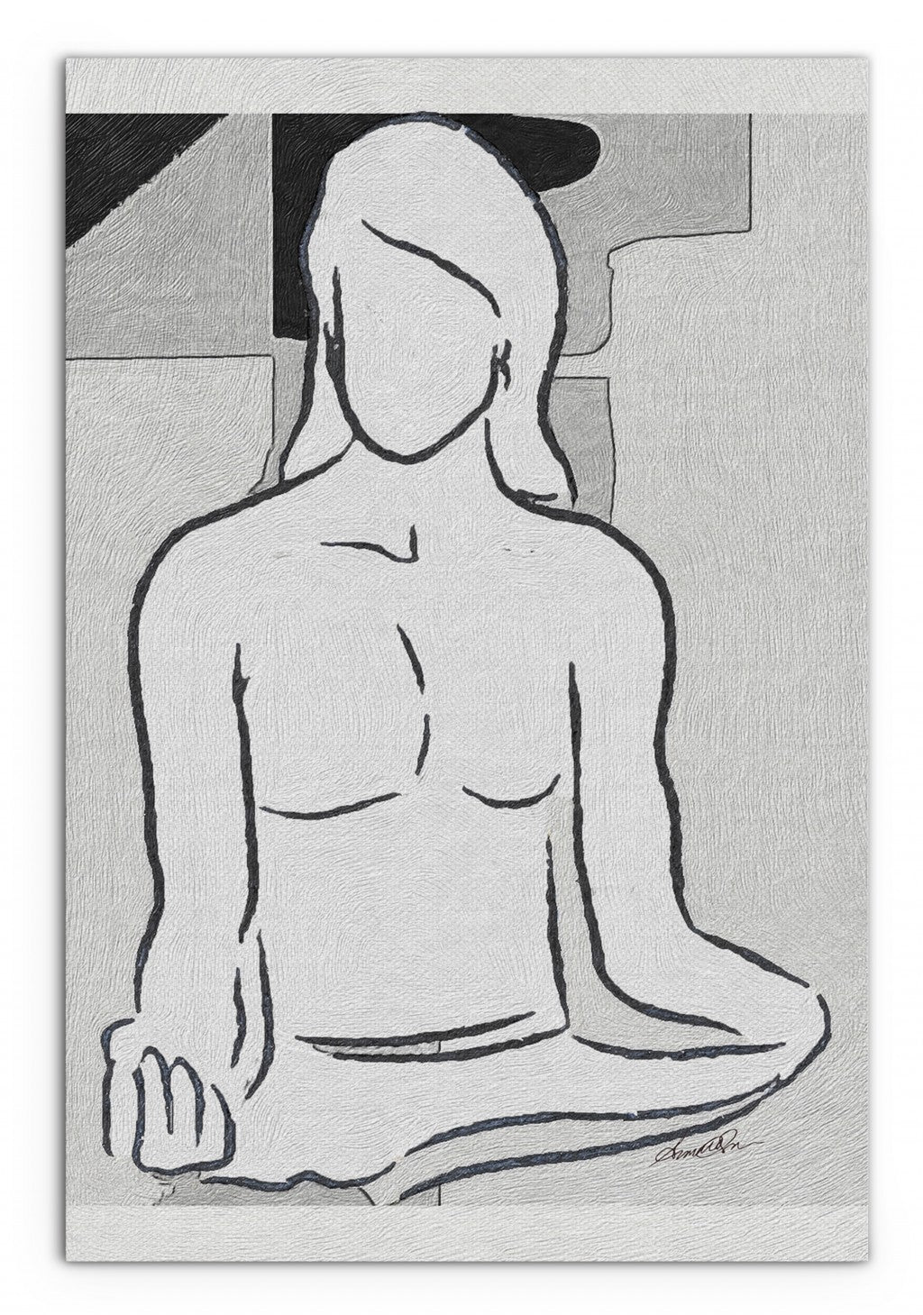 Art of Meditation Matte Canvas 2 Wrapped Canvas Print Wall Art