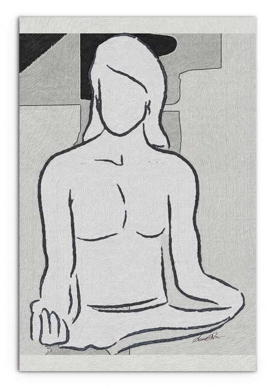 Art of Meditation Matte Canvas 2 Wrapped Canvas Print Wall Art