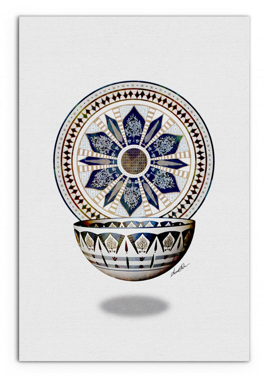 Cherry Bowl Matte Canvas Wrapped Canvas Print Wall Art