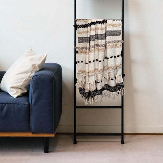 Multicolor Boho Textured Woven Handloom Throw