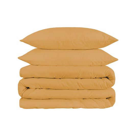 Gold Queen Cotton Blend 1500 Thread Count Washable Duvet Cover Set