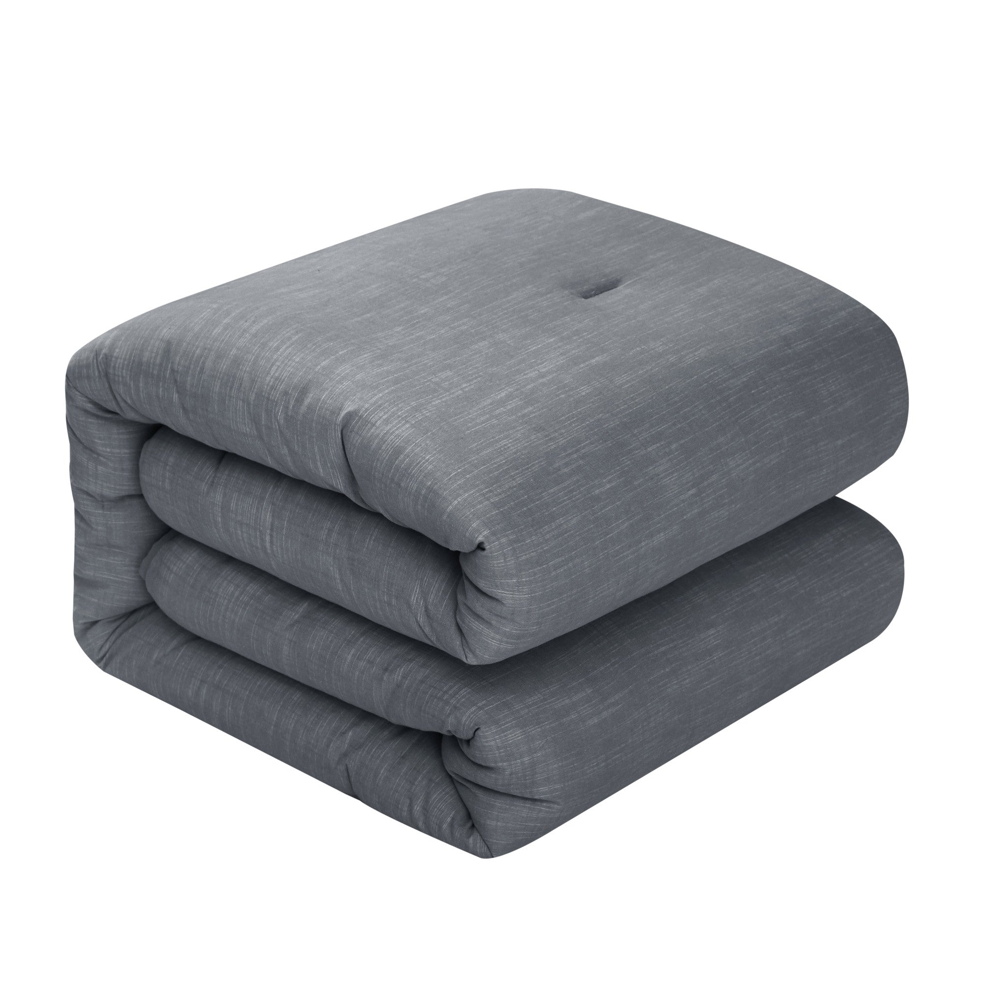 Denim Blue Twin 100% Cotton 140 Thread Count Washable Down Comforter Set