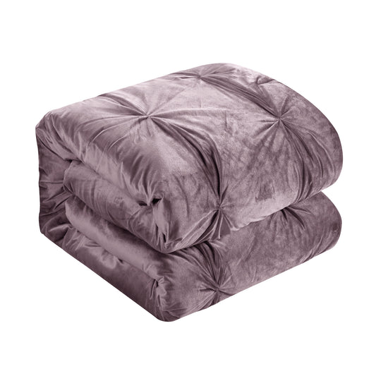 Blush King Polyester 130 Thread Count Washable Down Comforter Set