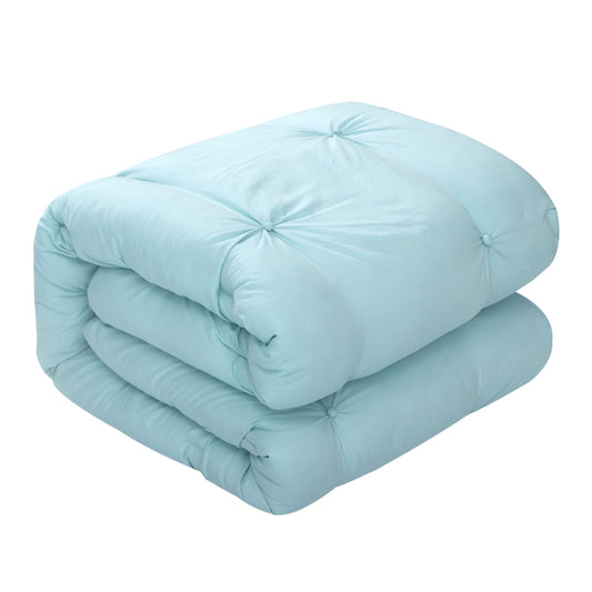 Blue King Polyester 140 Thread Count Washable Down Comforter Set