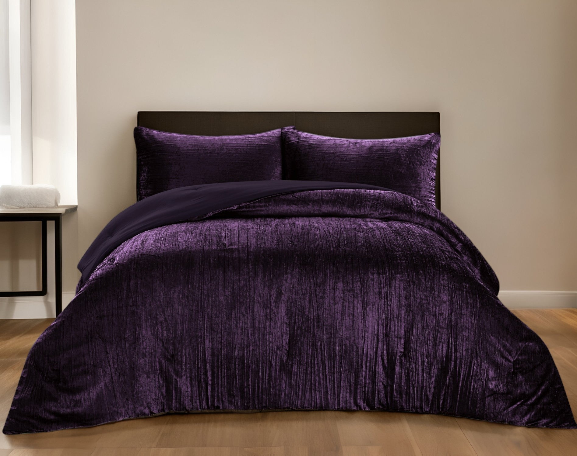 Purple Queen Polyester 180 Thread Count Washable Down Comforter Set
