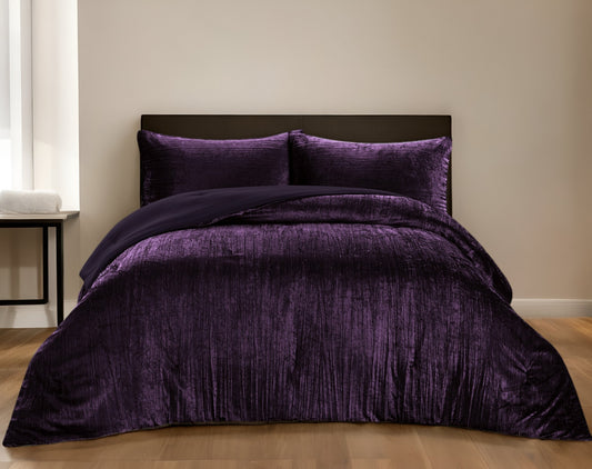 Purple Queen Polyester 180 Thread Count Washable Down Comforter Set