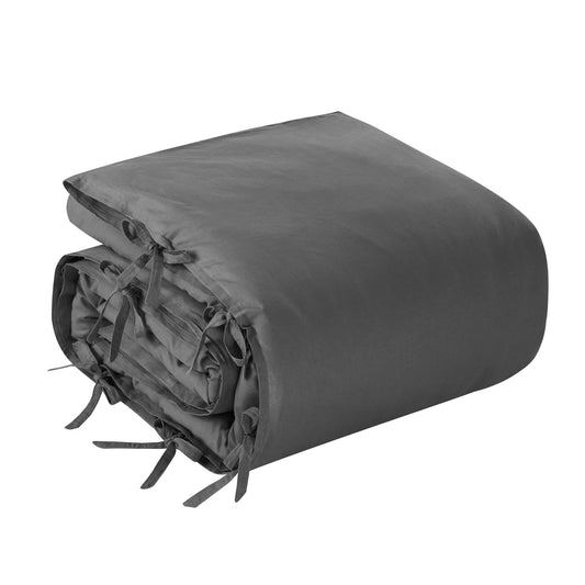 Dark Slate Gray King Linen 220 Thread Count Washable Duvet Cover Set