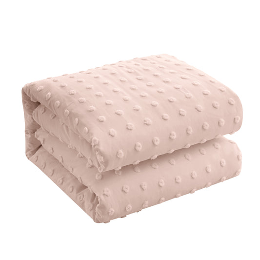 Blush King Polyester 220 Thread Count Washable Duvet Cover Set