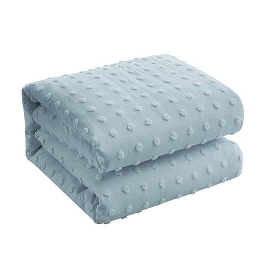 Blue King Polyester 220 Thread Count Washable Duvet Cover Set
