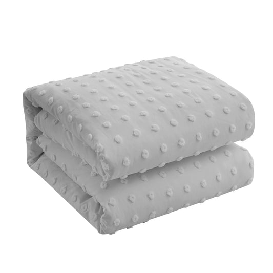 Gray King Polyester 220 Thread Count Washable Duvet Cover Set